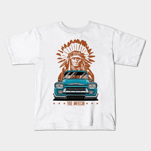 Apache Pickup Truck Kids T-Shirt by Markaryan